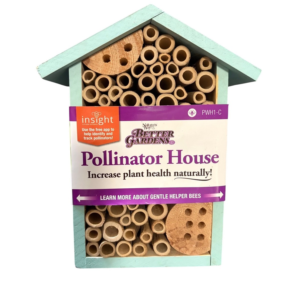 NEW Natures Way Better Gardens Pollinator House Bee Hotel Garden Habitat Nature